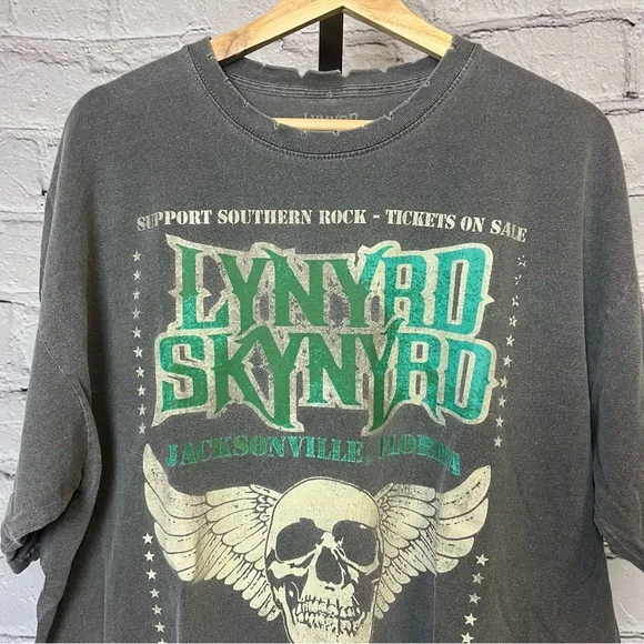 Lynyrd Skynyrd Gray Graphic T-Shirt - Picture 3 of 6